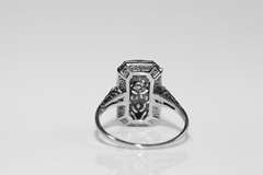 1/4Ctw White Round Cut Antique Retro Style Engagement Weding Ring In 925 Silver