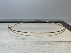 V Shaped Tension Choker Necklace Gold Tone Joan Rivers Signed Wire Vintage