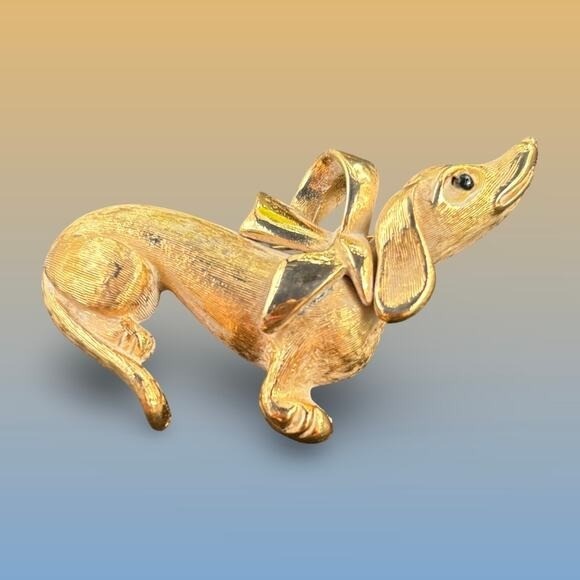 1950’s 60’s Vintage Monet Dachshund Dog Brooch Pin