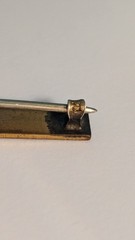 Antique Victorian C Clasp Monogram MJC Etched Wind / Waves Bar Brooch Pin 2.25″