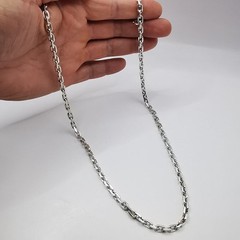 Vintage 925 Sterling Silver Chain Necklace Signed Handmade 46.64g 24.4 inches