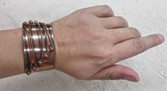Vintage 40s 50s 100% COPPER CUFF bracelet VLV 1 sz fits all!