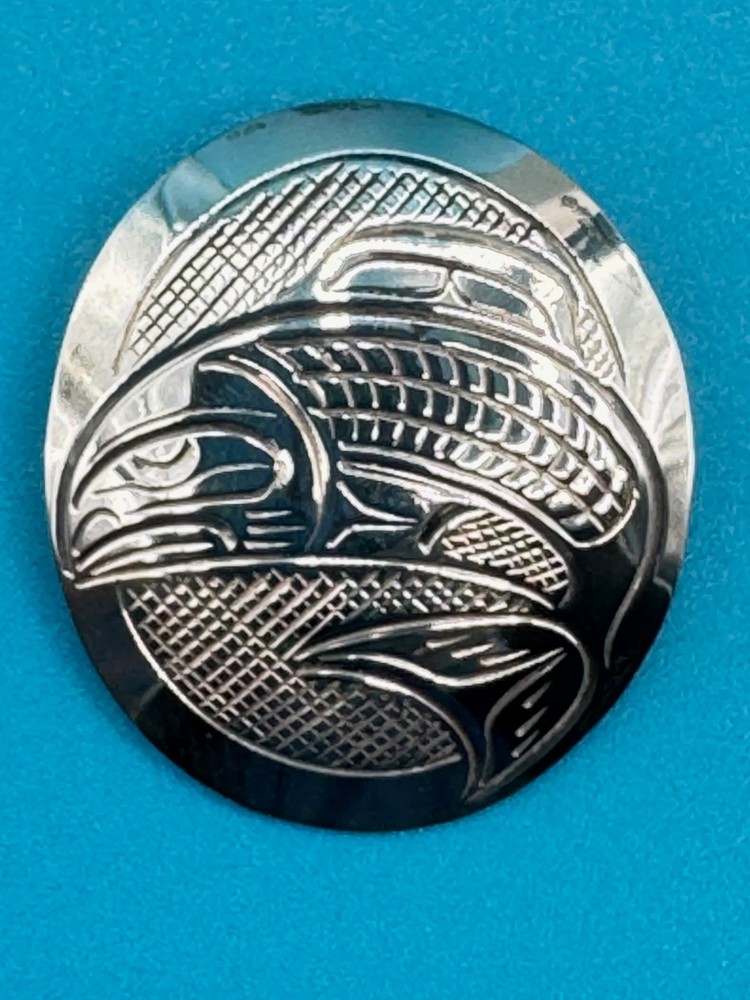 JOHN LANCASTER Sterling Bass Brooch/Pendant 5.71 gm / 1.5 x 1.25 in