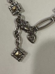 RETIRED: Vintage BRIGHTON 2 Tone Silver/gold Adjustable 7-8” Link Bracelet