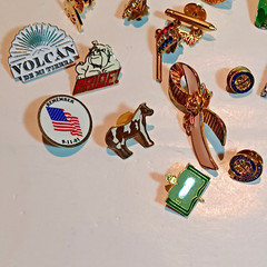 Assorted Lot of 41 Lapel Pins and Brooches AS IS 1 Lapel Pin Missing Back