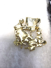 Vtg AJC gold tone T.G.I.F working Woman computer Pin