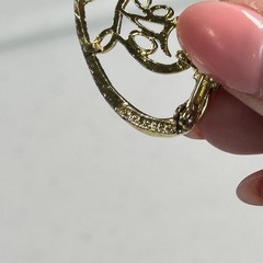 Vintage Gerry’s Heart Love Brooch Gold Tone Rhinestone Open Heart Signed Pin