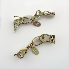 Kenneth Jay Lane KJL Set Of Two (2) Goldtone Chains One 29”L & One 24”L Vintage