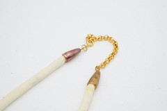 Vintage Necklace Gold Tone Rhinestone 15.5″