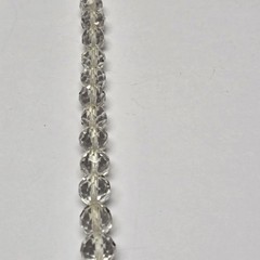 Vintage Graduated Faceted Rock Crystal Quartz Hand Strung Necklace 15″