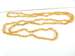 Vintage Butterscotch Egg Yolk Baltic Amber 74″ Beaded Necklace 66 Grams