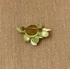 Vintage Handmade English Bone China White Daffodil Flower Brooch Pin