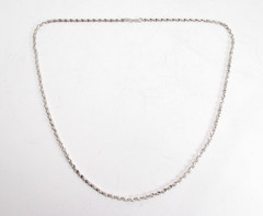Vintage Providence Chain Co. USA Sterling Silver Tinsel Nugget Necklace 19.5″