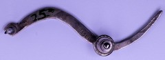 DASLIN Snake Tie Tack Pin Silver 75mm Wavy Etched Design