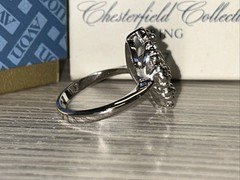 Vintage Avon Chesterfield Collection Ring Deco Style Silvertone Size 7