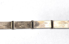 Vintage Sterling Silver Forget Me Not Sweetheart Bracelet Engraved by “Marathon”