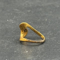 Vintage Irregular Bold Ring Gold Tone