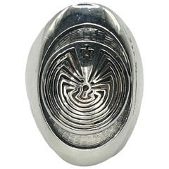 Vintage 925 Sterling Silver ‘Man in the Maze’ Heavy Signed Ring Size 11.75
