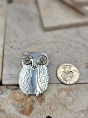 RARE Vintage c.1960 Sterling Silver Modernist Abbott Gotshall OWL Brooch Pin