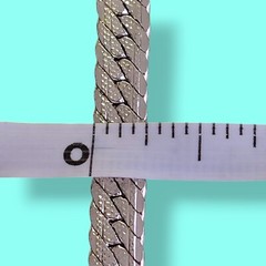 Vintage 5mm Wide Silver Tone Napier Herringbone Chain 23in