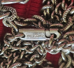 Celebrity 60’s – 70’s Silver Tone Square Pendant on Double Strand 31 Inch Chains