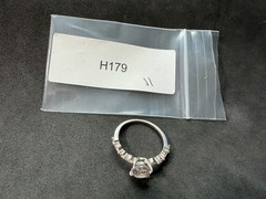 3.51g Vintage Sterling Silver 925 Oval Faceted Sparkling Ring Size 11 M