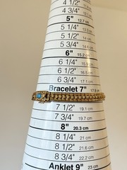 Vintage Portuguese 19K Yellow Gold Articulated Line Bracelet Turquoise Clasp