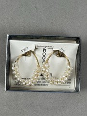 Vintage Barbara Barnett HOOKER Fresh Water Pearls Gold Filled Earrings Cuff