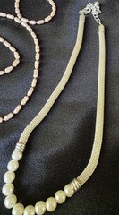 Vintage Collection Of 6 Imitation Pearl Necklaces Various Colors Excellent