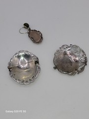 Vintage Sterling Silver Siam Niello Set Bracelet Pendant Brooch + Bonus 925
