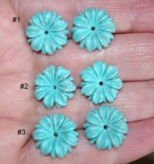 15MM Turquoise Flower Jackets For Stud Earrings Use With Any Studs Multi Listing