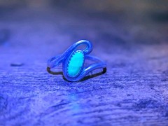 VTG Sterling Silver Navajo WM Wheeler Co. Bezel Abalone Inlay Cabochon Ring S4