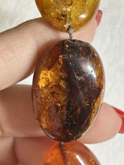 Vintage Baltic Amber Necklace 26” 127g Huge 45mm Beads Butterscotch Cognac