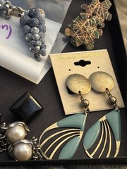 Vintage Clip On Earring Lot , All Wearable Lot #4 Sold As Is