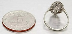 Art Deco Style Round Lab Created Diamond Three Stone Engagement Ring 14K Gold FN