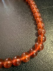 24 Inch long Vintage Graduating large bead Amber Necklace w matching clasp