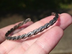 Southwestern Unmarked Sterling Silver Sun Rays Motif Cuff Bracelet 6.75 In 9.3g