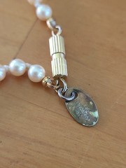 LES BERNARD INC Faux Pearl Graduated Necklace 22 Inch Signed Vintage