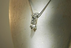 9MM DELUZE VINTAGE HEAVY SOLID CORE 925 SILVER HAWAIIAN TIKI SMALL PENDANT ~8gr