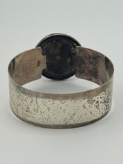 Vintage Sterling Silver Modernist Amber Bracelet Theodor Klotz Teka Germany
