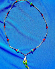 ORIGINAL Antique Deco Diamond Necklace Victorian Jade Onyx Coral Chain 14K GOLD