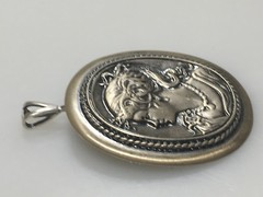 ART NOUVEAU STYLE STERLING SILVER VICTORIAN BEAUTY BROOCH/PIN