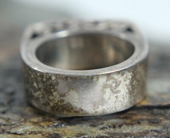 Vintage Brighton Signet Ring Size 6 925 Sterling Silver Fluted Scroll Filigree