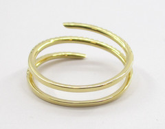 0.30 CTW Round Diamond Spiral Wrap Ring 18 Karat Yellow Gold Size 7
