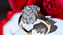 14k yellow gold ring 1.00ct natural diamond cocktail sz 5 vintage handmade 4gr