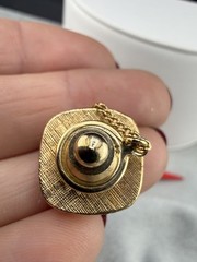 Vintage Cufflinks Set Tie Pin Gold Tone