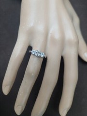 1.00ct platinum zales three stone engagement ring natural Diamond