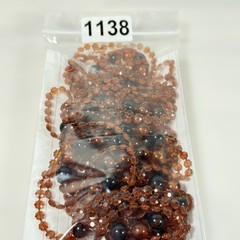 Vintage Necklace Multi Strand Beaded Long Flapper Lucite Root Beer/Cognac 48″
