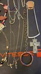 Lot #45 of random estate sale jewelry, necklaces, bracelets, earrings