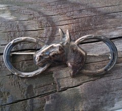 Vtg Sterling Silver Horse Brooch 2.25″